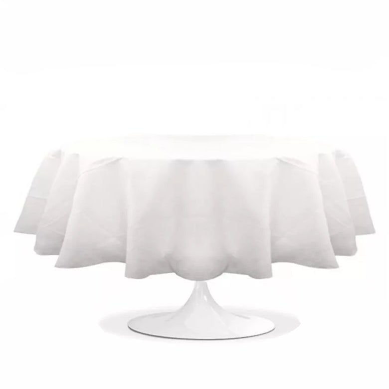 Location Nappe Ronde Blanche 240cm - GP LOCO EVENEMENT