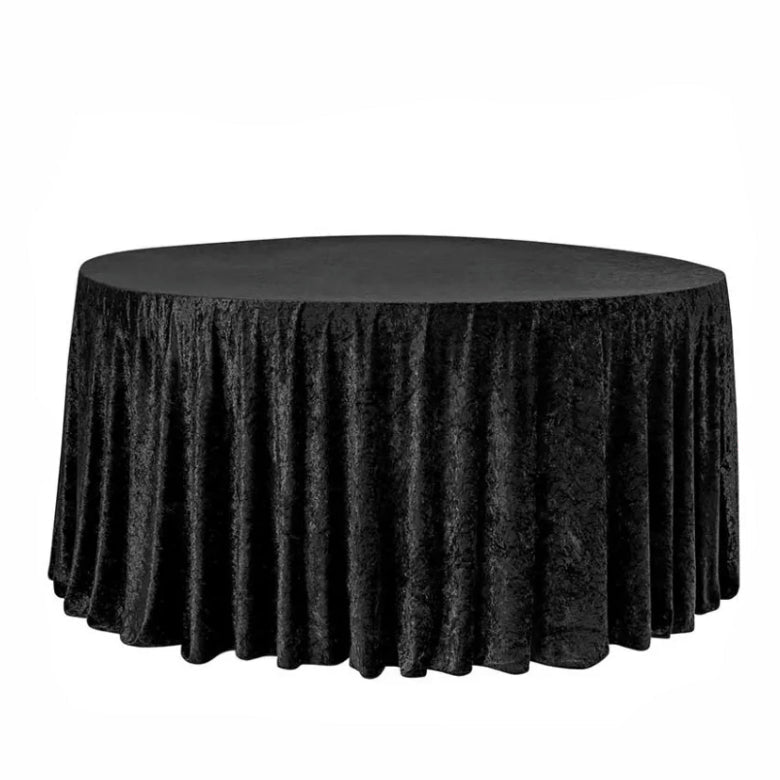 Location Nappe Ronde Noire Velours 300 x 300 - GP LOCO EVENEMENT