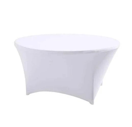 Location Table Pliante Ronde 180cm Housse Blanche - GP LOCO EVENEMENT