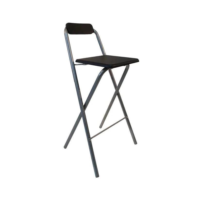 Location Tabouret Haut Pliant Raja Noir - GP LOCO EVENEMENT