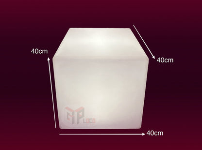 pouf cube lumineux 40x40-GP LOCO EVENEMENT