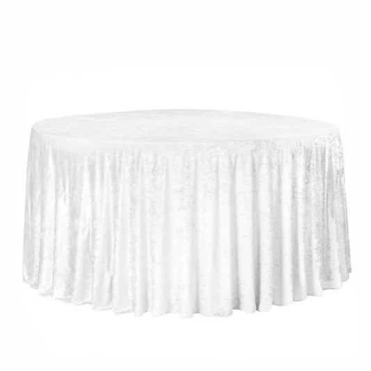 Location Nappe Ronde Blanche Velours 300 x 300