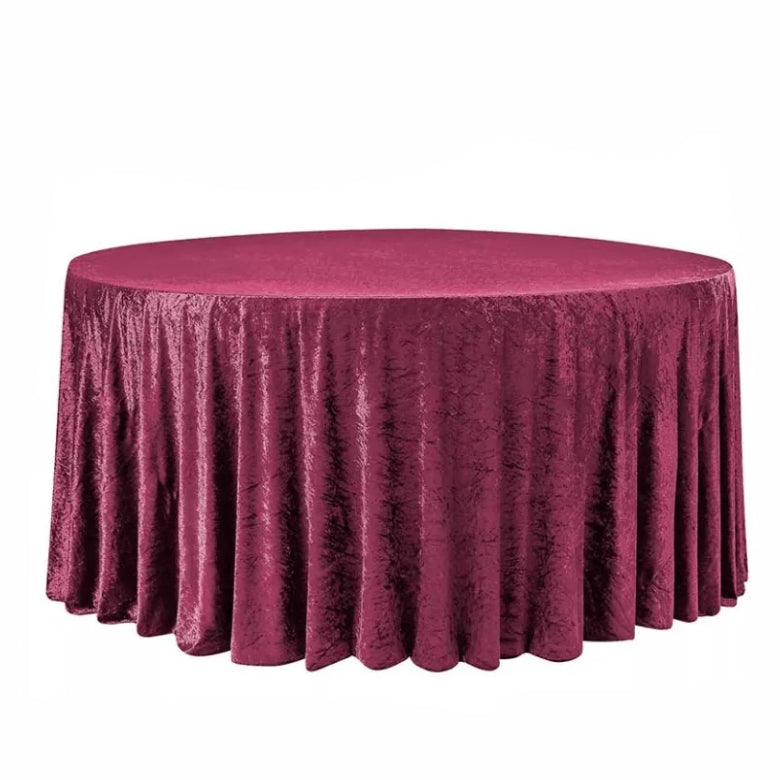 Location Nappe Ronde Bordeaux Velours 300cm x 300cm