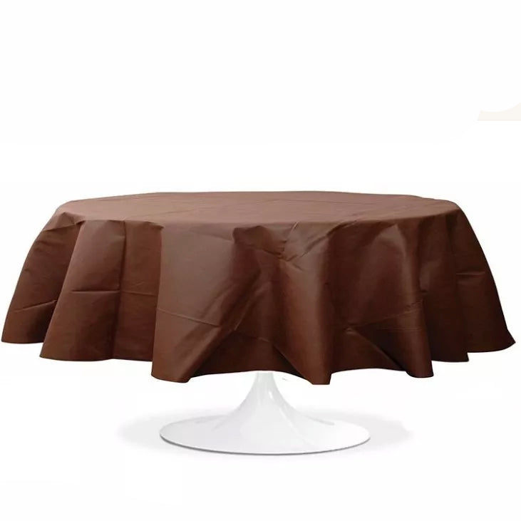 Location Nappe Ronde Chocolat 240cm
