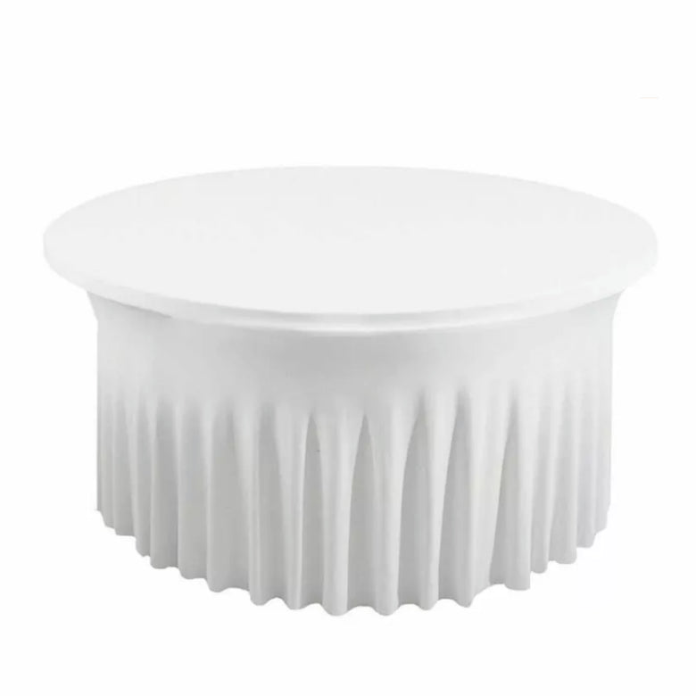 Location Nappe Ronde Juponnage Blanc 150cm