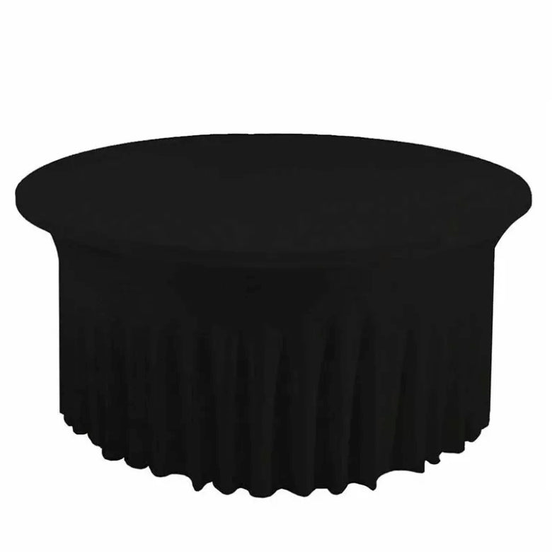 Location Nappe Ronde Juponnage Noir 150cm