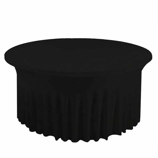 Location Nappe Ronde Juponnage Noir 180cm