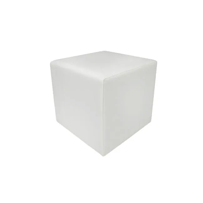 Location Pouf Blanc 40x40cm-GP LOCO ÉVÉNEMENT