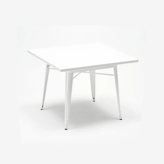 Location Table Tolix Blanc 80cm