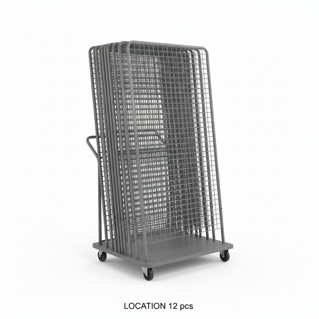 Location pack 12 grilles d'exposition caddie avec pieds métalliques – mur autoportant événementiel Paris et Île-de-France
