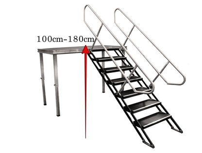 Escalier pour praticable et scène Hauteur 100cm-180cm Location-GP LOCO EVENEMENT