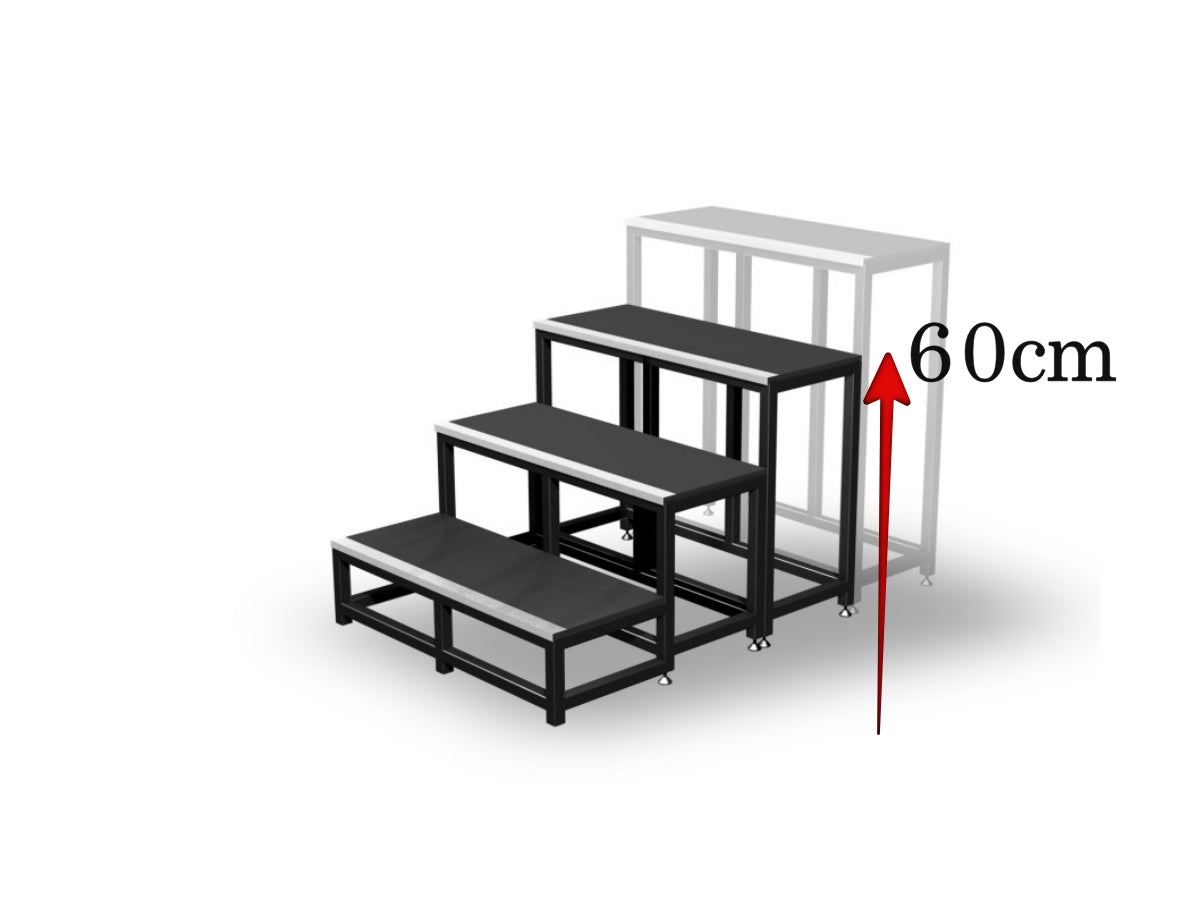 Escalier pour praticable et scène Hauteur 60cm Location-GP LOCO EVENEMENT