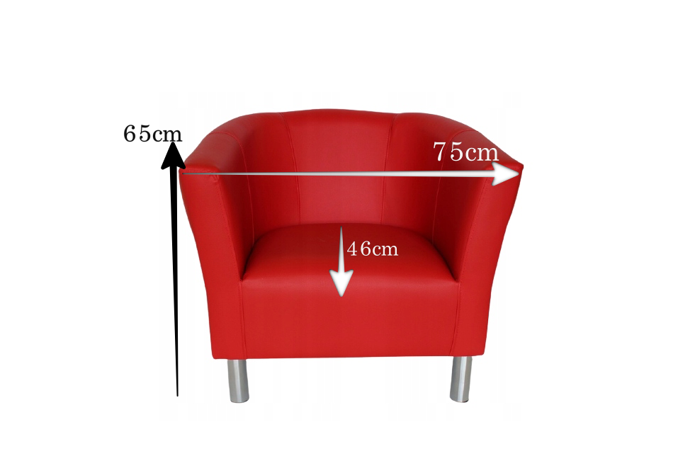 Location Fauteuil Club Cuir Rouge