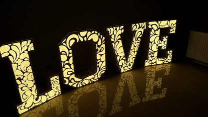 Lettres Love Lumineuses Ajourées - GP LOCO EVENEMENT