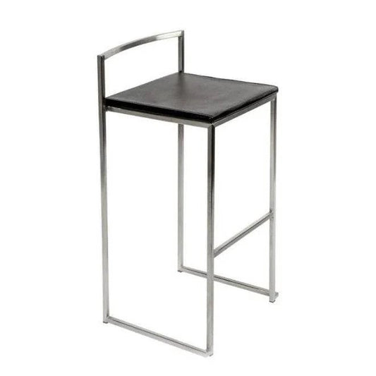 Location Chaise Haute Lux Noire Chromé - GP LOCO EVENEMENT