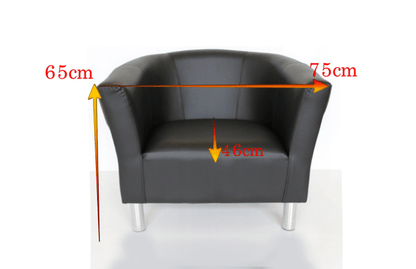 Location Fauteuil Club Cuir Noir - GP LOCO EVENEMENT