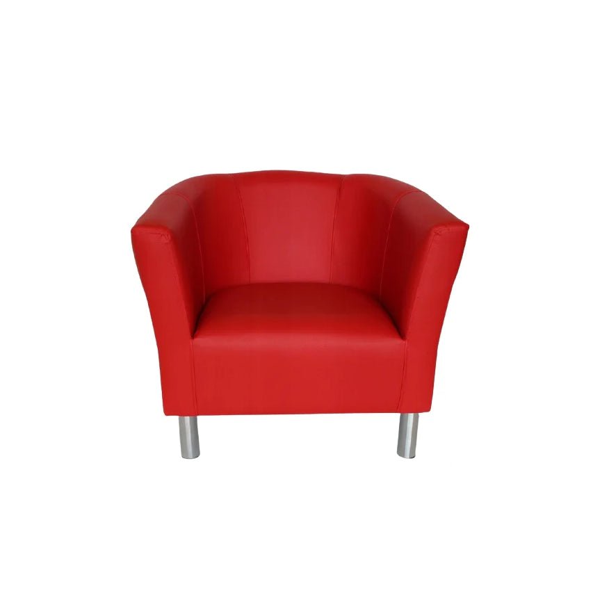 Location Fauteuil Club Cuir Rouge - GP LOCO EVENEMENT