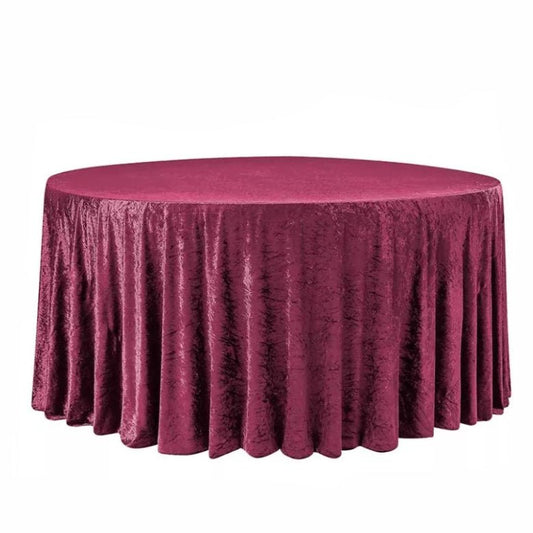Location Nappe Ronde Bordeaux Velours 300 x 300 - GP LOCO EVENEMENT
