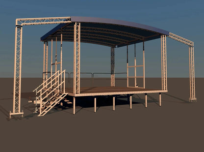 Location Scène Mobile 48m2 - GP LOCO EVENEMENT