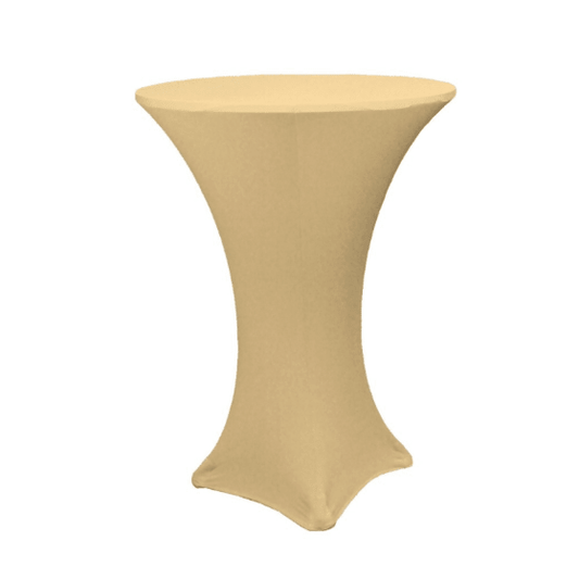 Location Table Haute Pliante Housse Beige - GP LOCO EVENEMENT