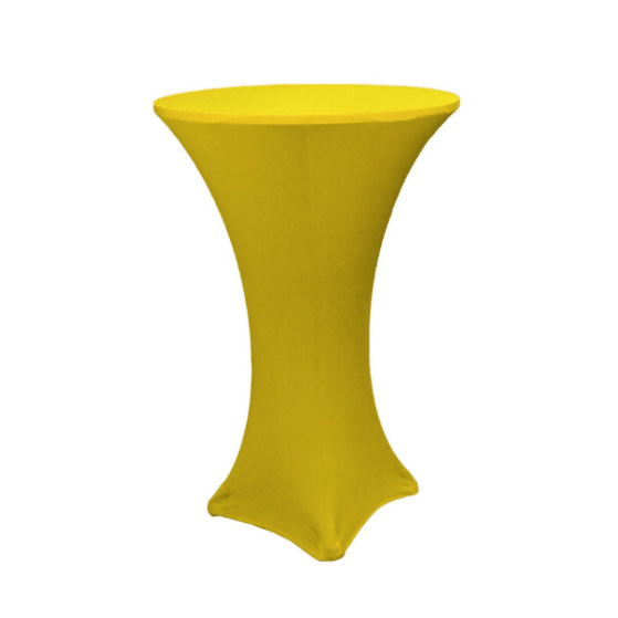 Location Table Haute Pliante Housse Jaune - GP LOCO EVENEMENT
