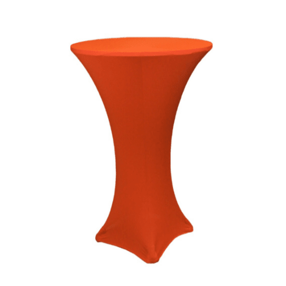 Location Table Haute Pliante Housse Orange - GP LOCO EVENEMENT