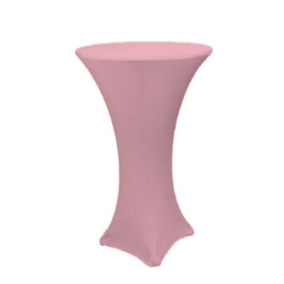 Location Table Haute Pliante Housse Rose - GP LOCO EVENEMENT