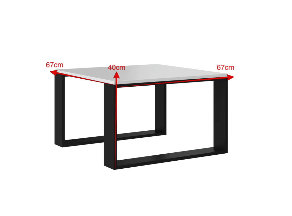 Table Basse Luca Noire - GP LOCO EVENEMENT