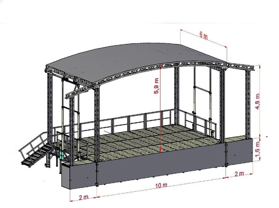 Scène Mobile 60m2 Location-GP LOCO EVENEMENT