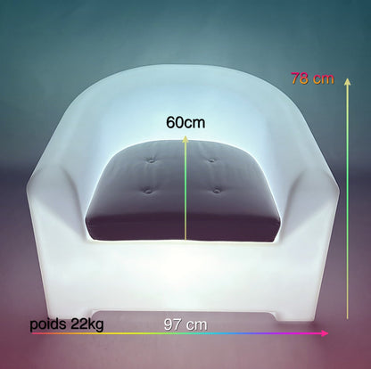 Location Fauteuil Topaze Lumineux - GP LOCO EVENEMENT